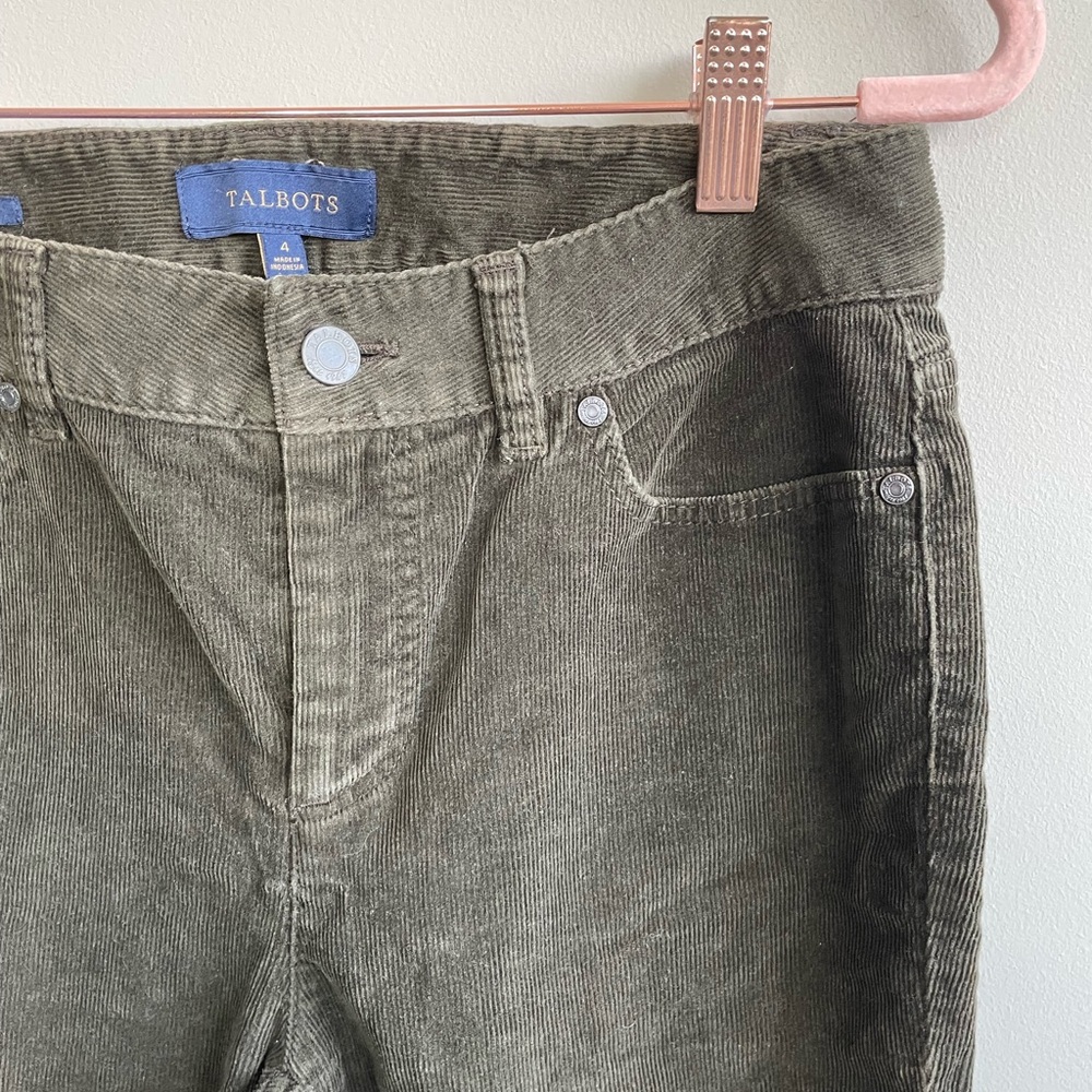Talbots Heritage Corduroy Pants in Olive Green - Picture 5 of 7